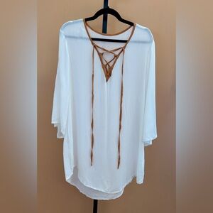 SOLD-Beach Coverup/Sleep Shirt One Size (XL I’d say) Never Worn Comfortable